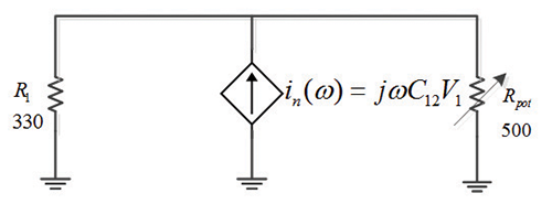 Figure 13: Circuit schematic during electric field dominant coupling