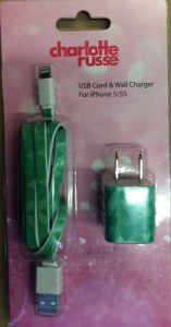 recalled iPhone charger - green