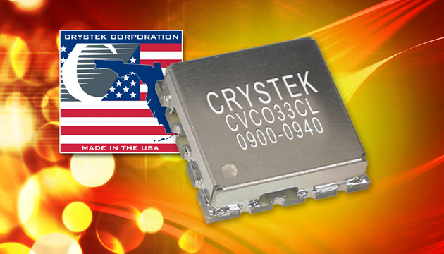 New 900-940 MHz VCO from Crystek Corporation